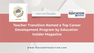 New Career Paths with Teacher In Transition