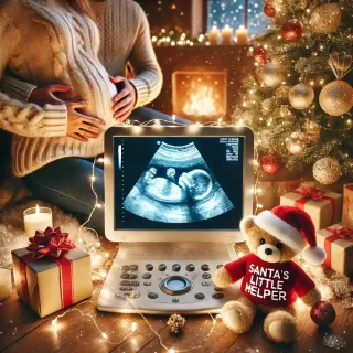 Santa’s Little Helper: Making Your Baby’s Ultrasound the Star of Your Christmas Announcement