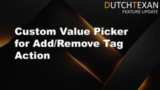 Custom Value Picker for Add/Remove Tag Action