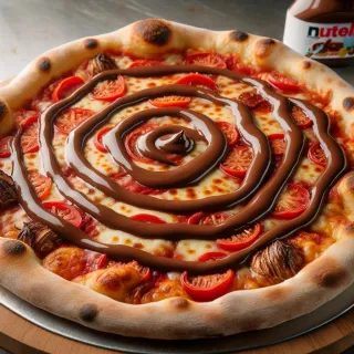 The Secret To Feel The Right Taste of A Pizza With Nutella and Tomato Sauce