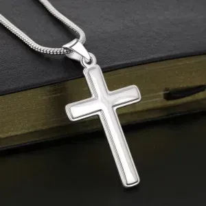 Stainless Cross Necklace – Snake Chain