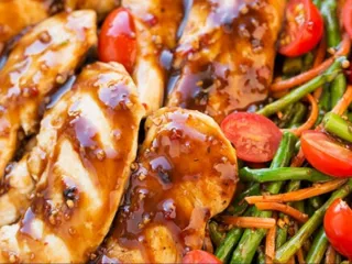 One Pan Balsamic Chicken and Veggies