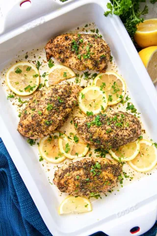 Oven-Fried Lemon Pepper Chicken Breasts