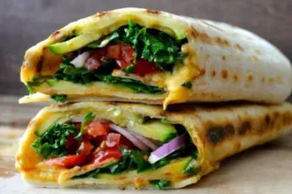 Grilled Zucchini Hummus Wrap