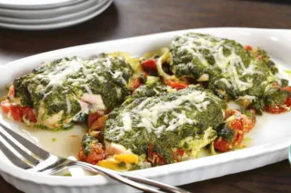 Baked Chicken Pesto Parmesan