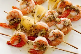 Lemon Garlic Shrimp Kebabs