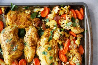 Sheet Pan Curry Chicken and Vegetables