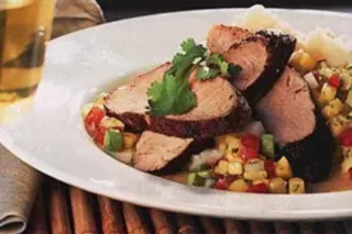 Spiced Pork Tenderloin and Avocado Salsa