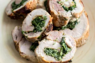 Spinach-Stuffed Pork Loin
