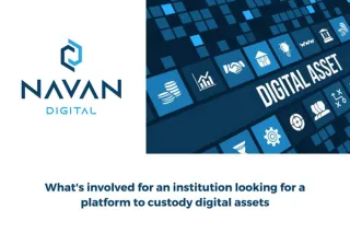 What's involved for an institution looking for a platform to custody digital assets