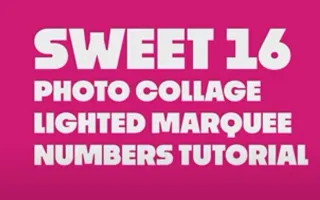 Sweet 16 Photo Collage Lighted Marquee Numbers Tutorial