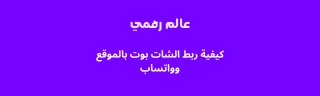 كيفية ربط الشات بوت بالموقع وواتساب
