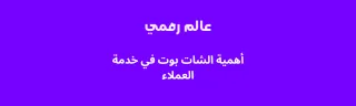 أهمية الشات بوت في خدمة العملاء