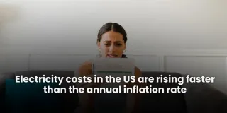 Electricity costs in the US are rising faster than the annual inflation rate