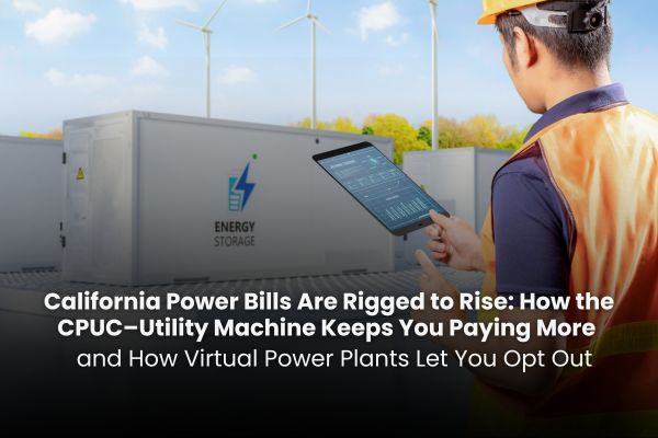 California Power Bills Are Rigged to Rise: How the CPUC–Utility Machine Keeps You Paying More (and How Virtual Power Plants Let You Opt Out)