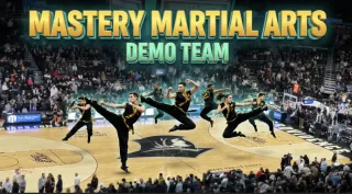 Mastery Martial Arts Demo Team Performs at Providence College Halftime | Providence RI