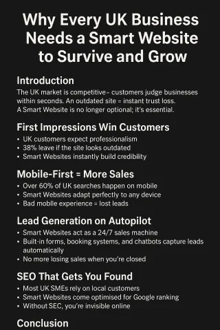 Why Every UK Business Needs a Smart Website to Survive and Grow