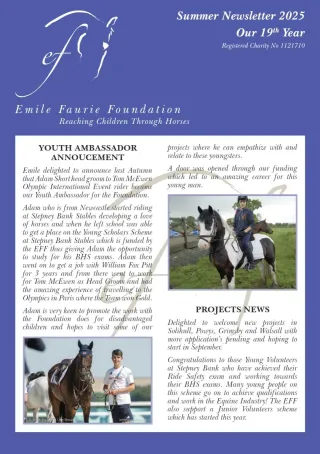Summer Newsletter 2025