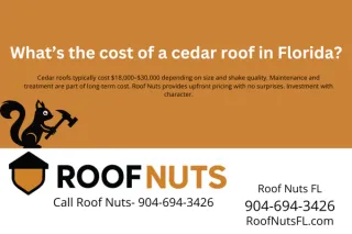 What’s the cost of a cedar roof in Florida?