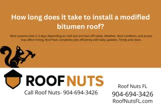 How long does it take to install a modified bitumen roof?