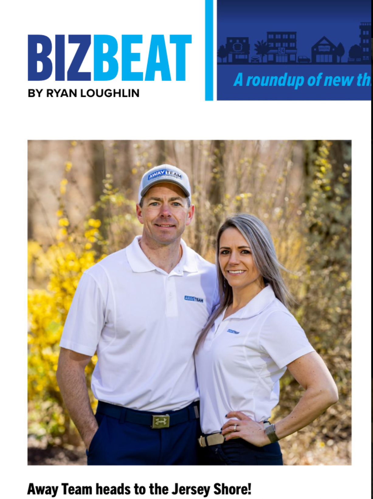 Away Team Biz Beat Feature in Community Magazine