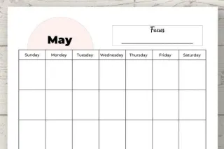 Free Printable May Calendar