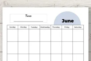 Free Printable June Calendar