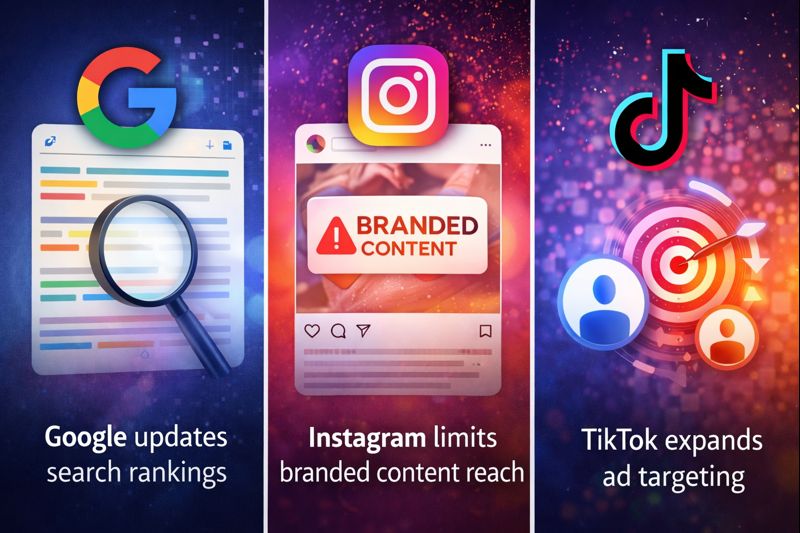 Google Updates Search Rankings, Instagram Limits Branded Content Reach, and TikTok Expands Ad Targeting