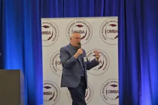 OMBA leaders give testimonial of Mike McGuire's Think like an Improviser at Work Keynote