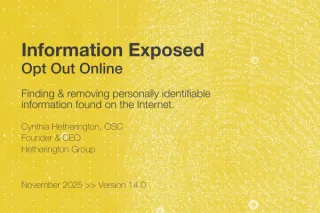 Information Exposed: Opt Out Online