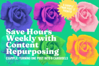 Save Hours Weekly With Content Repurposing | Example: Turning one post into 6 Carousels