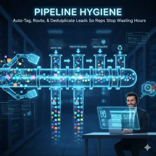 Pipeline Hygiene: How to Auto-Tag, Route, and Deduplicate Leads So Reps Stop Wasting Hours