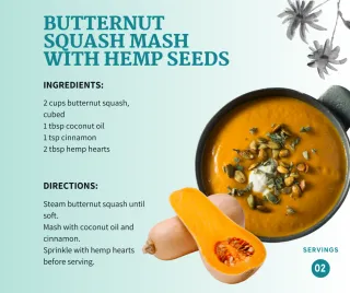 Healthy Butternut Squash Hemp Mash Recipe