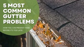 The 5 Most Common Gutter Problems and How You Can Fix Them Before It's Too Late!
