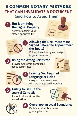 6 Common Notary Mistakes That Can Invalidate a Document (and How to Avoid Them)