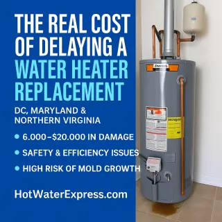 The Real Cost of Delaying a Water Heater Replacement in DC, Maryland & Northern Virginia
