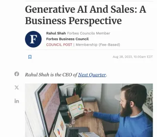 How Generative AI is Transforming the Sales Landscape: A Business Perspective