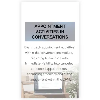 New Feature: Appointment Activities In Conversations