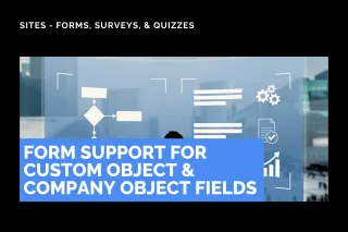 New Feature: Form Support for Custom Object & Company Object Fields