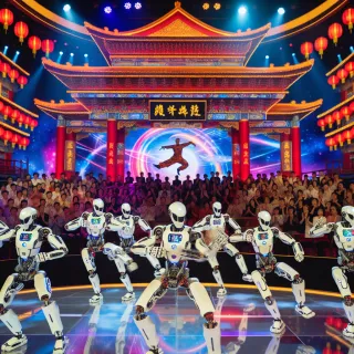 Robots humanoides muestran kung-fu en el espectáculo televisivo de China