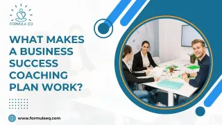 What Makes a Business Success Coaching Plan Work?
