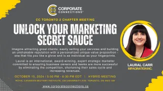 Unlock your Marketing Secret Sauce