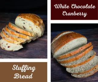 Celebrate the Holidays with Our New Sourdough Bread Flavors: White Chocolate Cranberry & Stuffing Bread