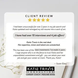 How Suzan Transformed Her Career with KTC's Expert Resume Services