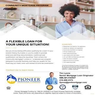 The Community Mortgage Program: A Flexible Loan for Unique Borrowers
