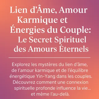 Lien d’Âme, Amour Karmique et Énergies du Couple : Le Secret Spirituel des Amours Éternels