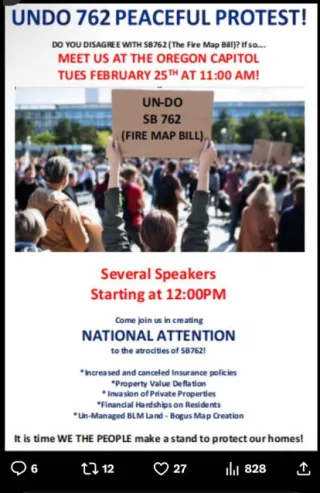 UNdo 762 Wildfire Map Protest