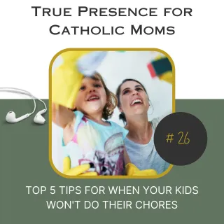 Top 5 tips for when your kids won't do their chores: How Catholic Moms can troubleshoot cleaning with kids and get their kids to do their chores more consistently