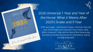 2026 Universal 1 Year and Year of the Horse: What It Means After 2025’s Snake and 9 Year