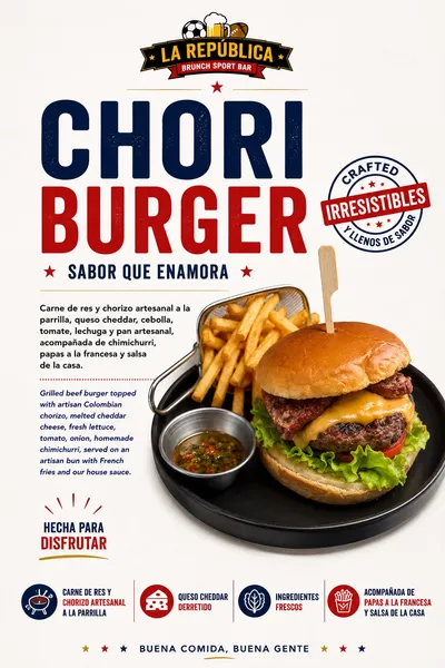 Burgers at La República Sport Bar